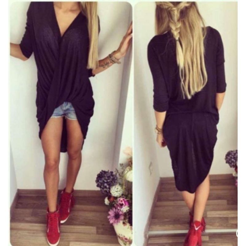 Туника в черно C0427