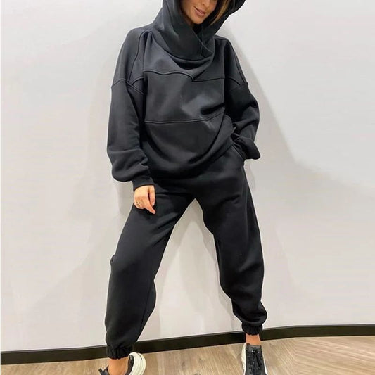 Дамски спортен комплект с качулка C0238