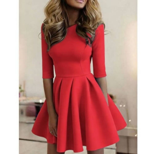 Червена рокля с плохи C0631