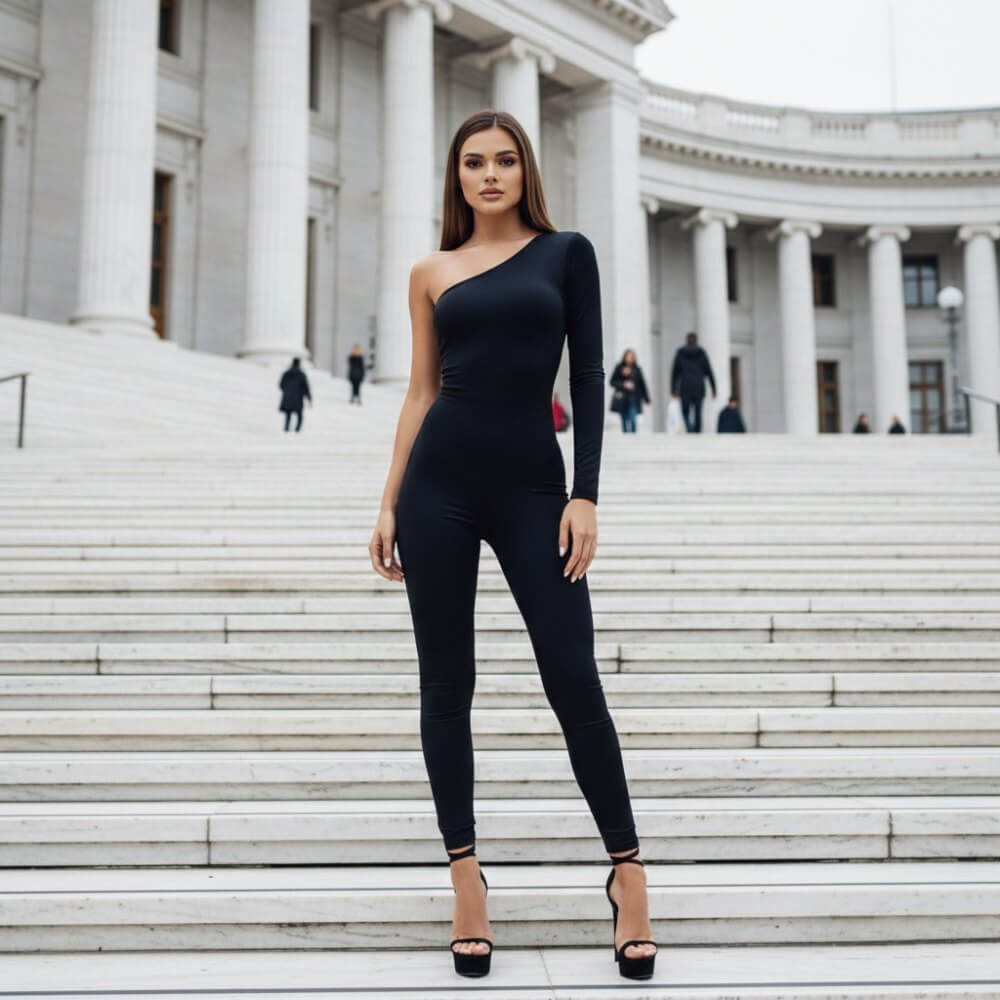 Гащеризон с един ръкав и плътно прилягане C0230