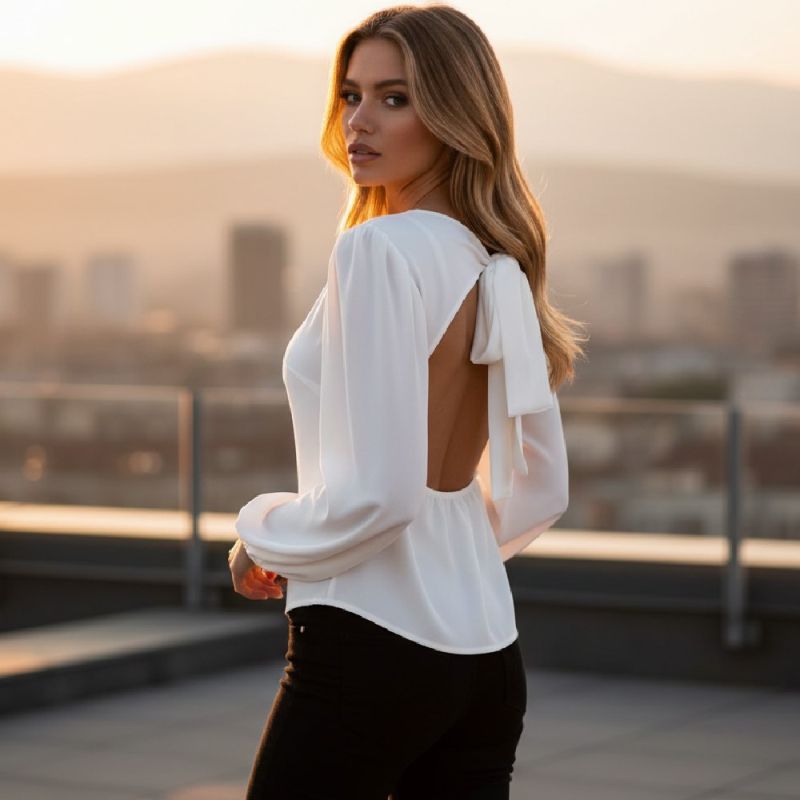 Блузка в бяло C0480